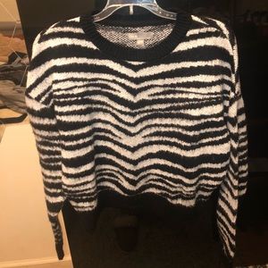 Zebra striped sweater
